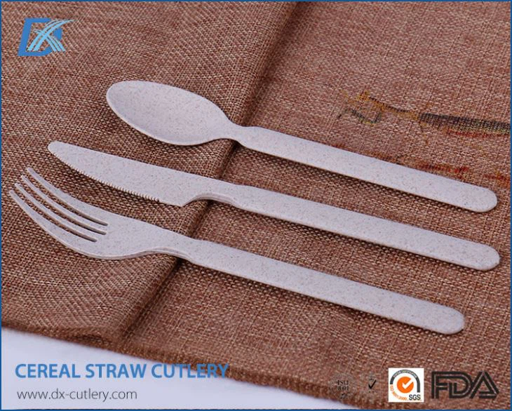 New Design Biodegradable Cereal Straw Raw Material Cutlery Set