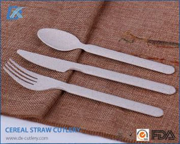 New Design Biodegradable Cereal Straw Raw Material Cutlery Set