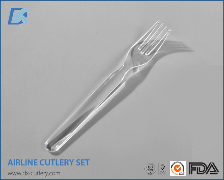 Clear Plastic Cutlery Set For Airline