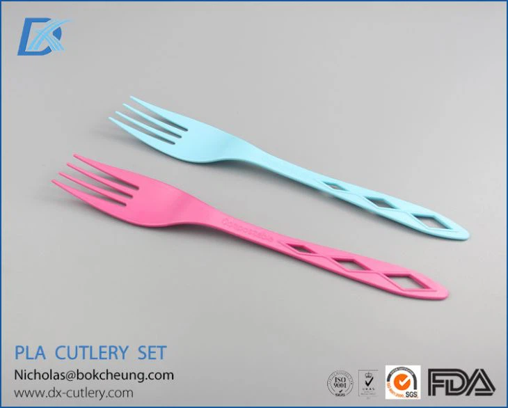 Colorful PLA Plastic Biodegradable Cake Fork