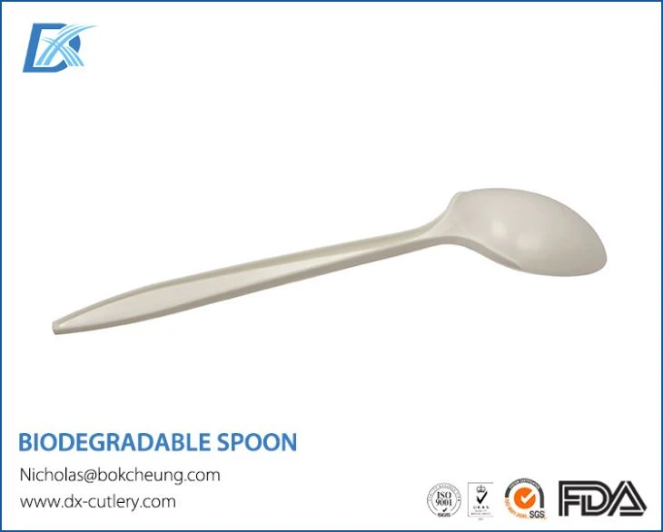 Disposable Plastic Bio-based Degradable Soup Spoon