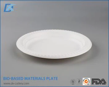 Dexuan Hot Sale Plastic Disposable 100% Compostable Biodegradable Plate